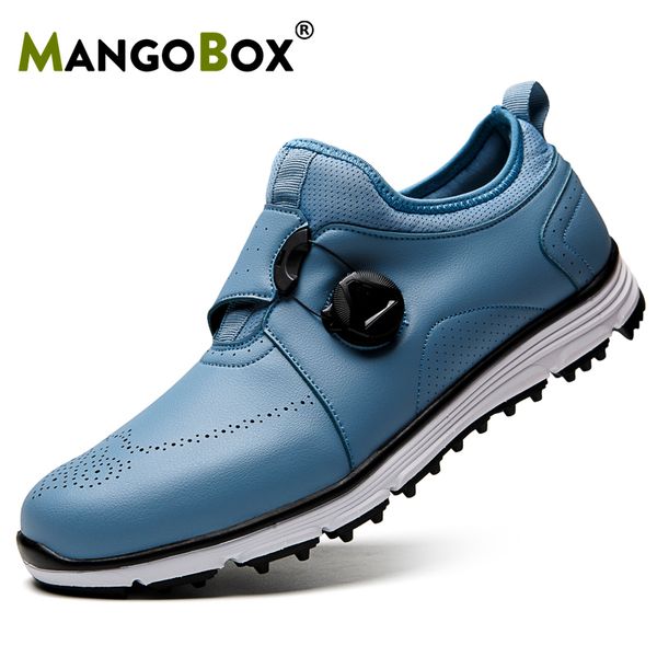 

leather golf shoes men's waterproof golf sneakers professional athletics sport shoes for golfing walking training boy coach shoe