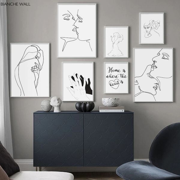 

abstract minimalist canvas poster print wall art line drawing poster painting nordic decoration picture modern living room decor