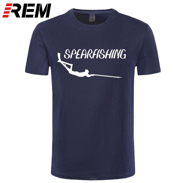 

rem summer fashion spearfishing print tshirt men casual tshirt short sleeve o-neck tees shirt cotton