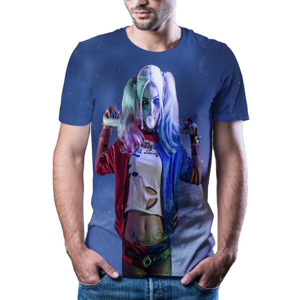 

new clown female popular asian 3d print shirts kawaii graphic horror men clothing