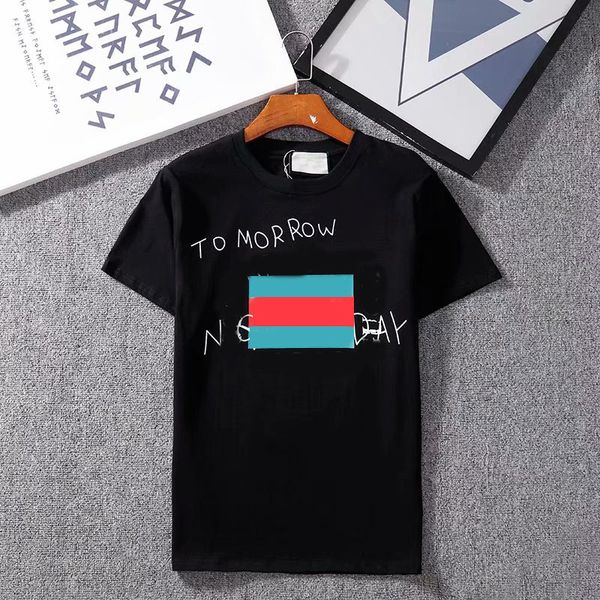 

2020 20ss letters printed t shirt for men summer tee shirts fashion women crew neck short sleeve clothings s-xxl, White;black