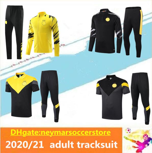 

20 21 dort sancho soccer training suit survetement 2020 2021 sancho haaland reus hazard sports wear maillot de football jacket tracksuit, Black