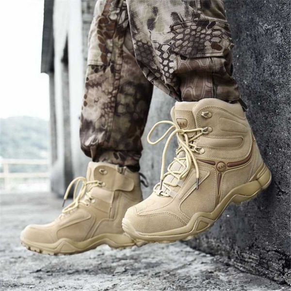 

mens hiking shoes wearable high cut desert hiking boots tactical boots outdoor mountain climbing sports sneakers 60609