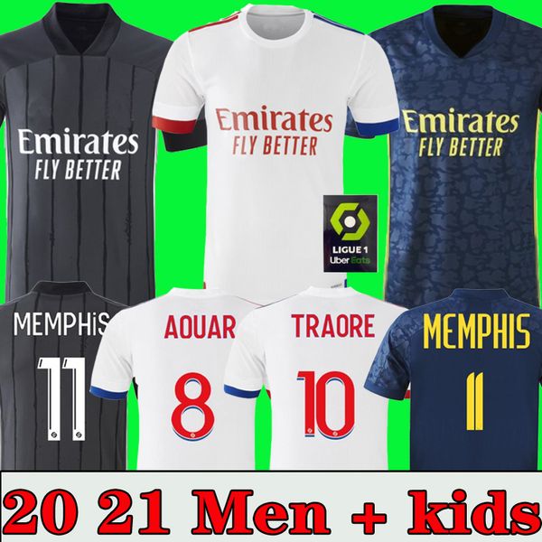 

Maillot de foot Olympique Lyonnais 20 21 soccer jersey 2020 2021 Lyon football shirt TRAORE MEMPHIS FEKIR OL Men + Kids kit jersey1234