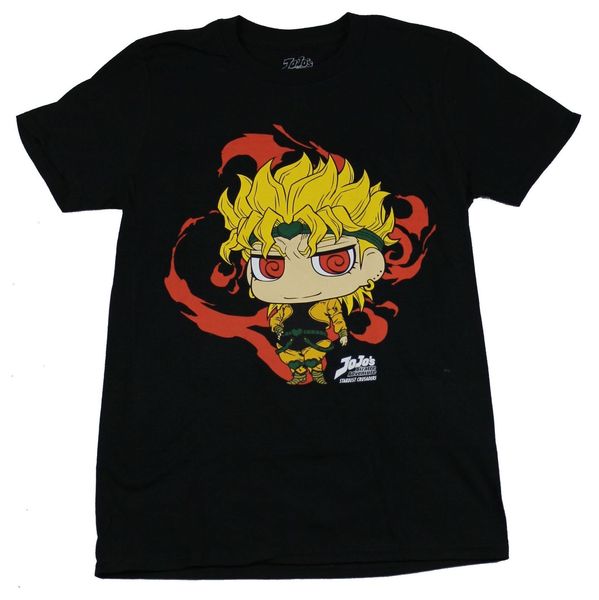 

2019 letter print jojo's bizarre adventure mens t-shirt - dio brando chibi style image t-shirt casual man tees