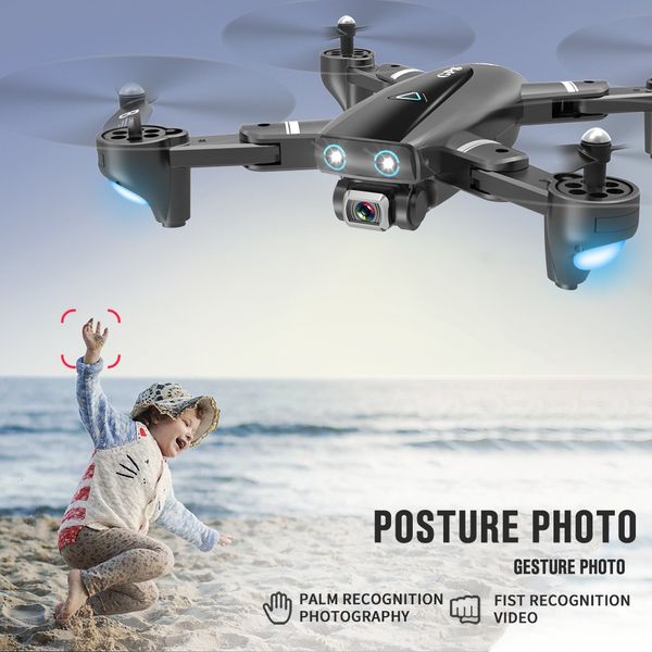 

s167 gps drone 4k camera 5g wifi fpv rc foldable quadcopter off-point flying gesture ps video helicopter toy