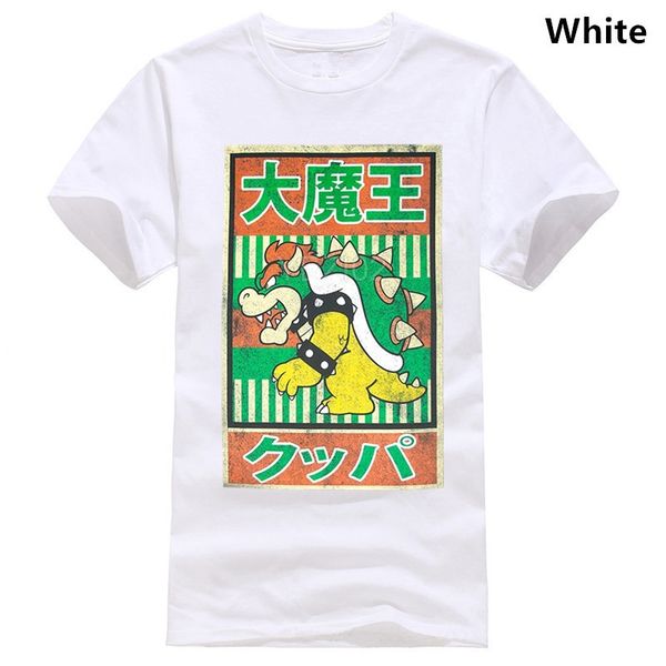 

официальный super mario vintage баузер японский плакат mens t-shirt