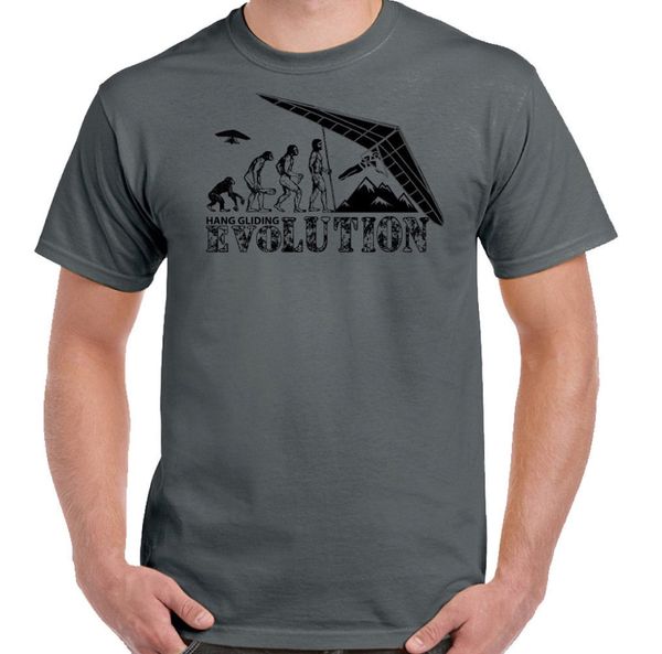 

2019 designs mens tshirt summer cool funny t-shirt hang gliding evolution hang glider paraglider paragliding funny shirts