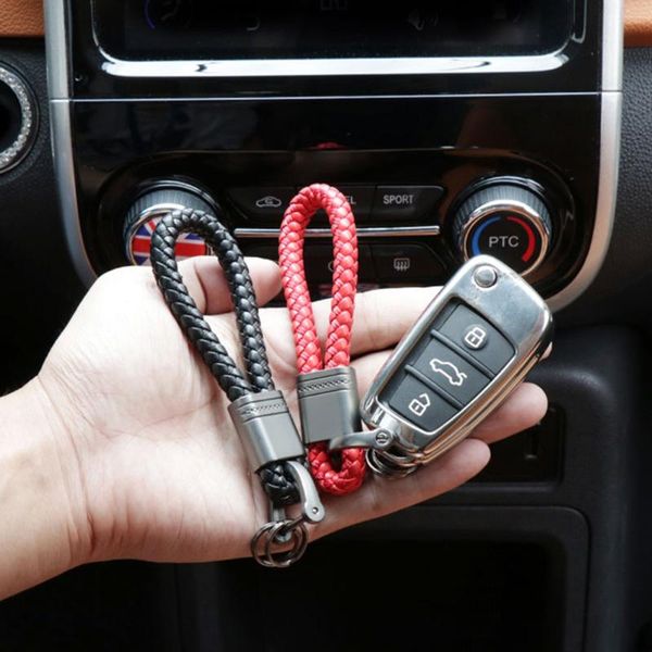 

creative weave rope key chain ring keys holder with screwdriver durable woven lanyard key chain rings detachable metal rings, Silver