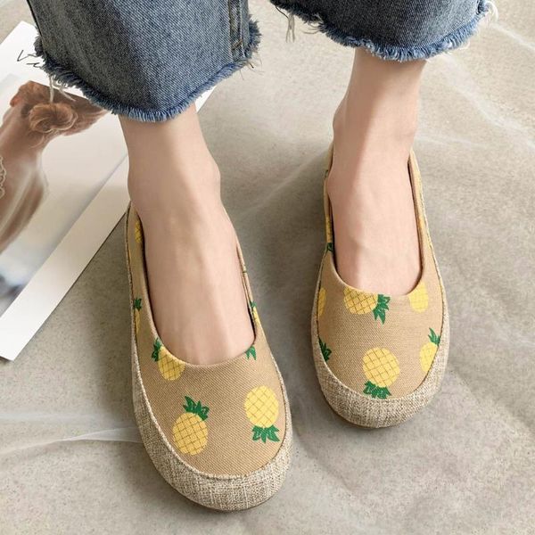 

women flat heel striped bow shallow retro cloth shoes breathable peas shoes shallow mouth flat canvas single, Black