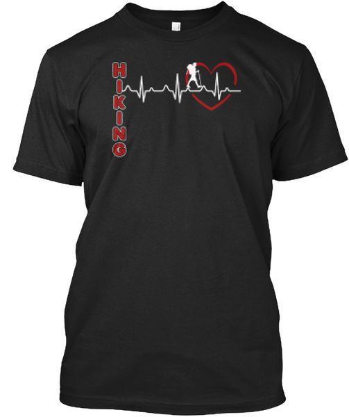 

sport brand summer men cotton clothing custom hiker lovers heartbeat stylisches graphic shirts