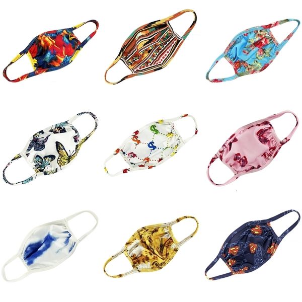 

man&women outdoor sports masks adjustable velcro mask 3d double valve breathable light pm2.5 face designer printed masks rra3069 #385