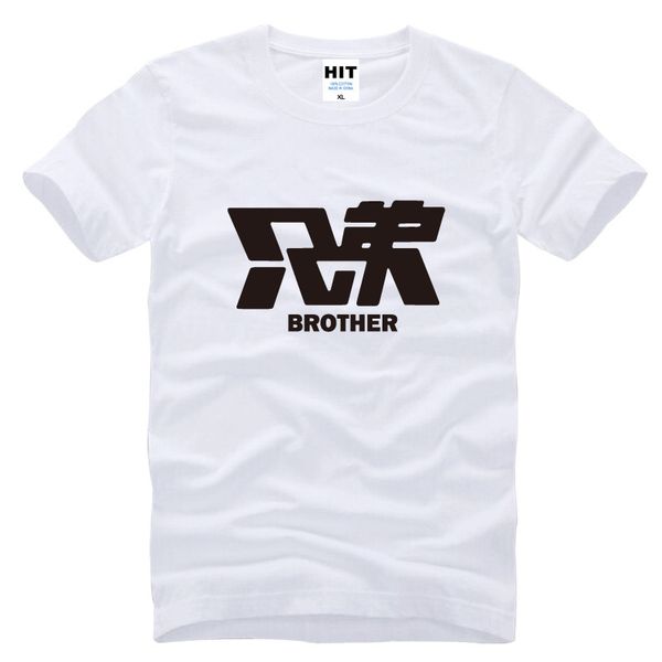 

brother letter printed cool hip hop t shirt mens men tshirt 2016 new short sleeve cotton casual t-shirt tee camisetas hombre