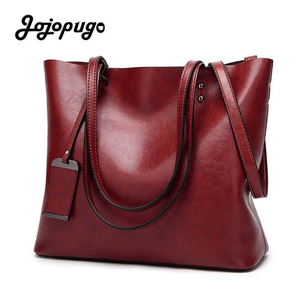 

2020 bags for women oil wax leather designer shoulder bag fashion high capacity handbag