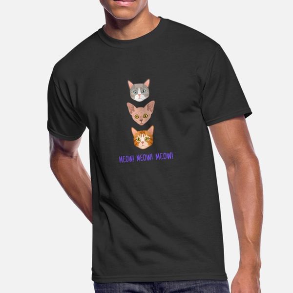 

meow t shirt men designing short sleeve s-xxxl outfit crazy building spring autumn family shirt