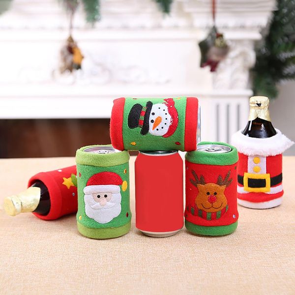 

set cover beer navidad beverage bottle 5pcs mesa bottle flanking christmas of la christmas adornos set de wine decorations para bbypjb