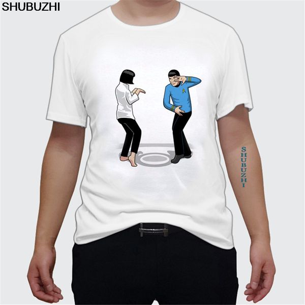 

100% хлопок печати mens лета o-образным вырезом мужская pulp fiction танец с коротким рукавом размер tshirts размер s белый евро