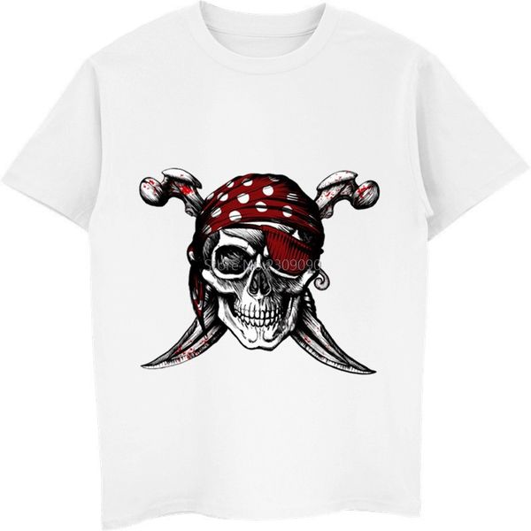 

summer men's cotton t shirt sell pirate skull jolly roger retro t-shirt male short sleeve shirts cool tees streetwear