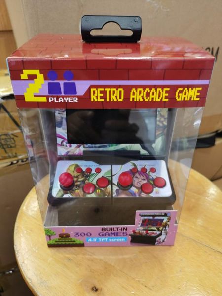 

new 4.3inch tft portable mini retro classic wireless handheld game console micro arcade station built-in 300 games tv output