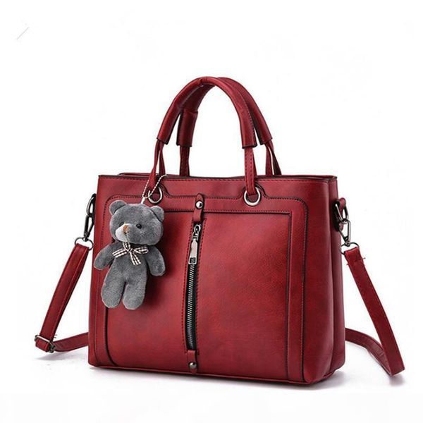 

brand medium large capacity ladies totes zipper bear strap thread shopping office women crossbody shoulder bag handbags