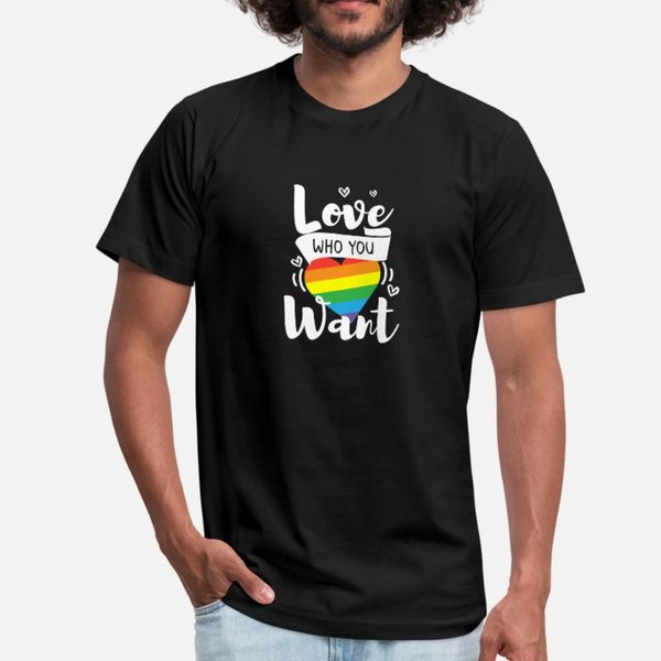 

любовь который вы хотите lgbt прайда месяц гей тенниска мужчины индивидуальные 100% хлопок размер s-3xl сплошной цвет графический смешной su