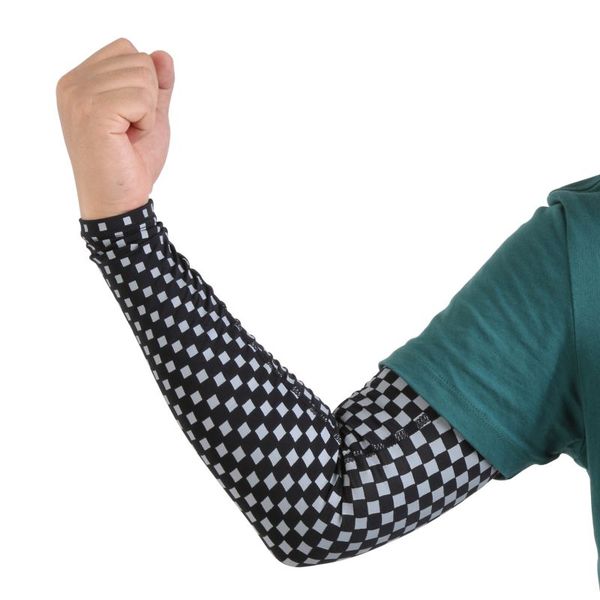 

1 шт велоспорт грелка рукоятки велосипеда баскетбол упругие compression arm спандекс рукава велоспорт вс защитные хомуты, Black;gray