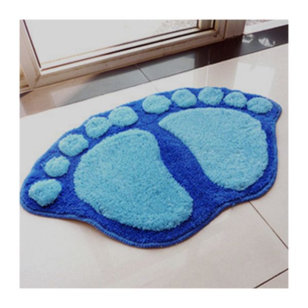 

1pcs 58.5x38.5cm bath mat non-slip knitting wool bathroom carpet super soft footprints bathroom rug for home decoration