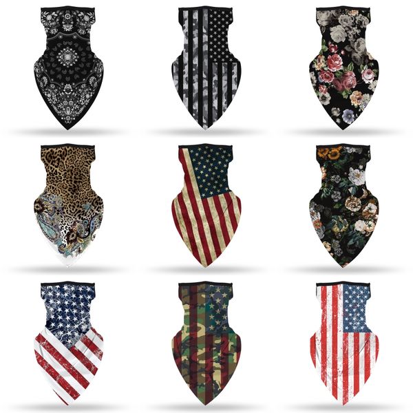 

magic print sports mask summer skin cool ice silk breathable cycling mask comfortable elastic force neck scarf riding#655, Black