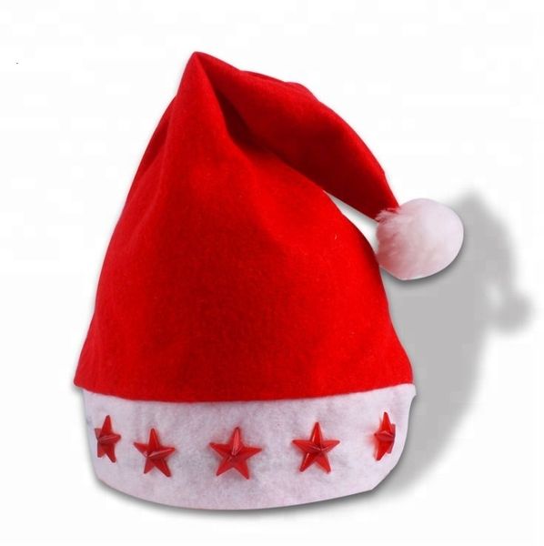 

оптовая светодиодные рождество мигающий санта hat