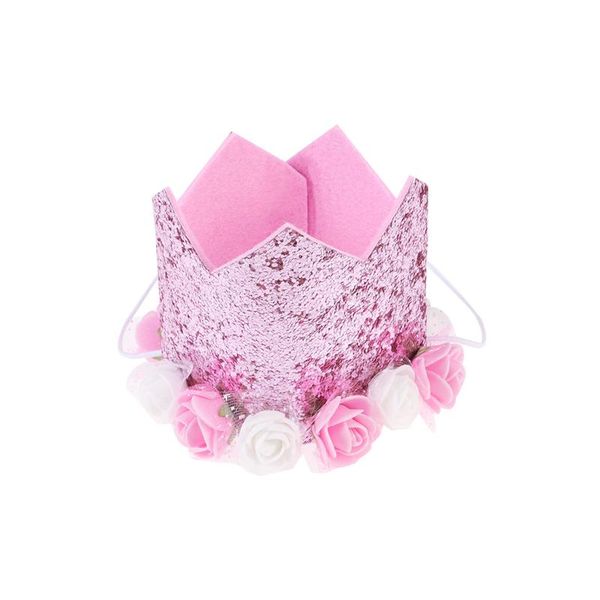 

1pc children's birthday hat birthday crown hat flower sequin party decoration