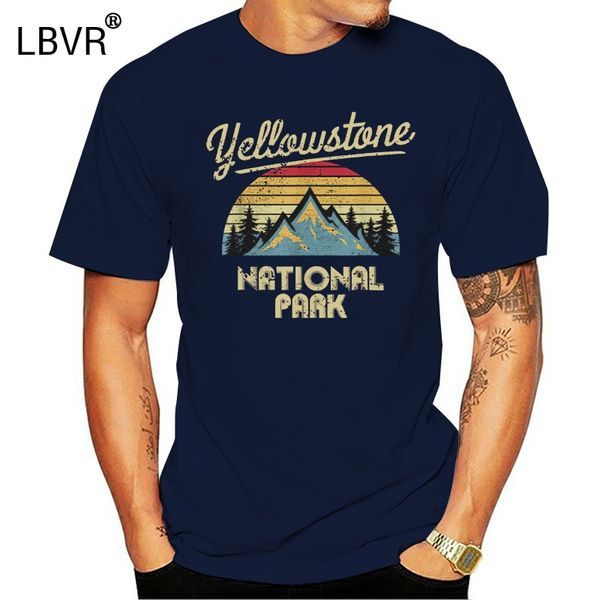 

vintage retro yellowstone national park t-shirt slim fit tee shirt
