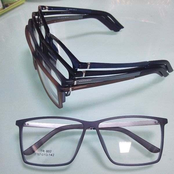 

2020 new tr90 front aluminum glasses frame men women prescription myopia optical brand clear eyeglass frames 20pcs/lot wholesale, Black