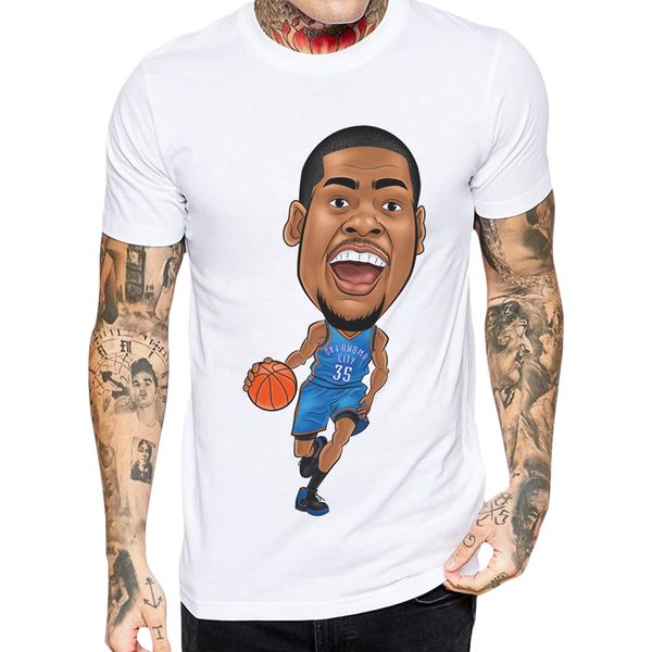 

durant t shirt men character 3d printing male casual funny cartoon tee shirt short sleeve cotton mens t-shirt in