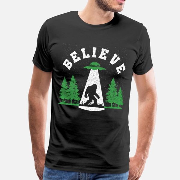 

believe bigfoot ufo sasquatch mystical gift t shirt men designs cotton s-xxxl clothes sunlight new style summer style family shirt