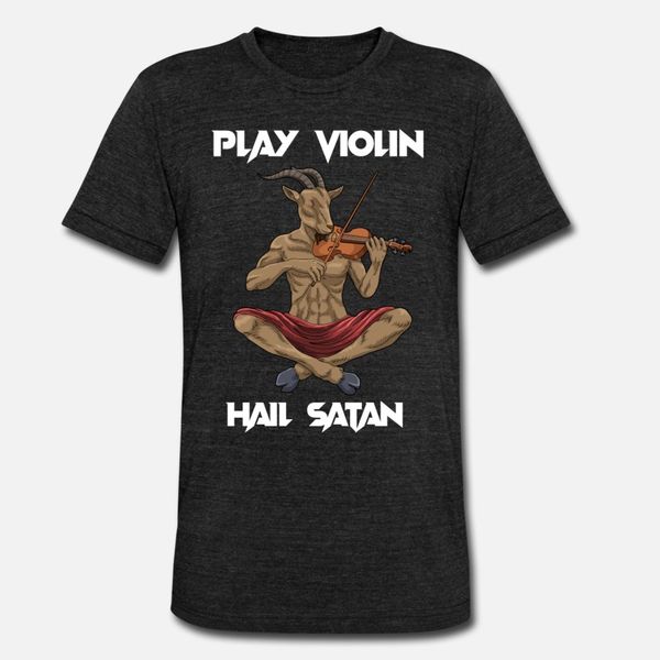 

satanism violin viola hail satan gifts baphomet t shirt men custom tee shirt round collar unique graphic casual summer letters shirt