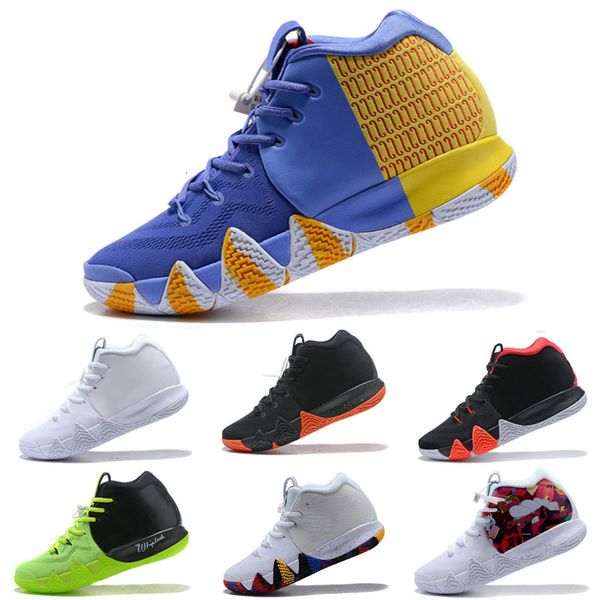 

high qaulitys 4 iv kids basketball shoes easter what the kyrie 4s mens sports shoe, Black