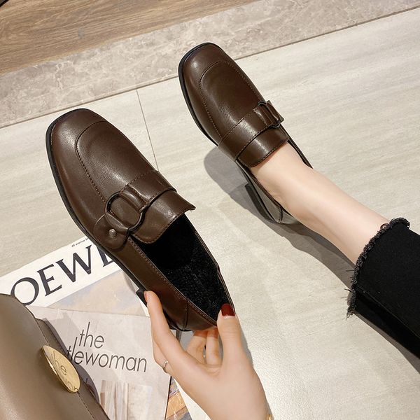 

women dress shoes oxford shoes formal work footwear black flats slip-on retro pu leather women wedding loafers