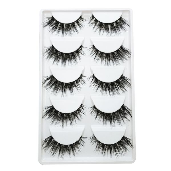 

3 pairs luxury handmade reusable natural curling thick long eyelashes popular 3d mink false lashes makeup extension for beauty