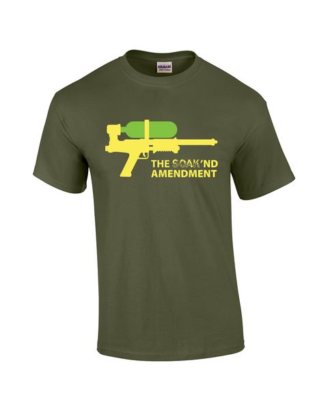 

selling 100 % cotton summer the new fashion for short sleeve the soak'nd amendment funny t-shirtharajuku funny tee shirts
