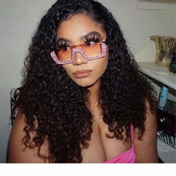 

2020 fashion women sunglasses vintage brand designer bling diamond sun glasses men female shades women goggle eyewear, White;black