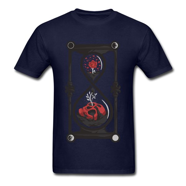 

red rose & skull t shirt memento mori tshirts unique t-shirt 2018 new hourglass tees thanksgiving day men cotton clothes