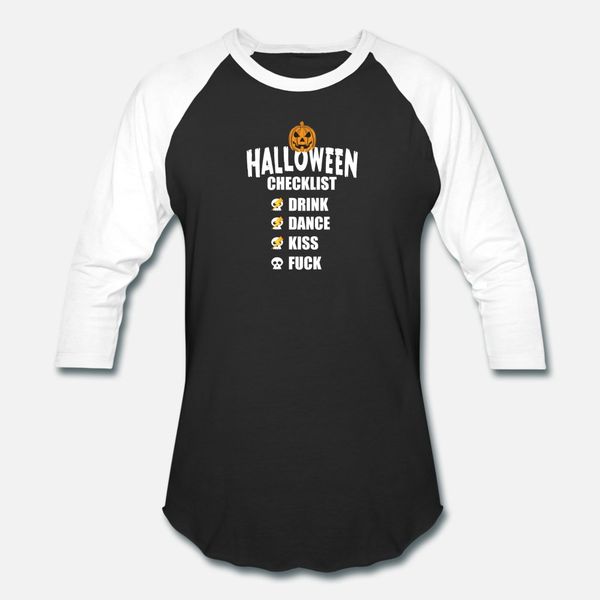 

halloween checklist t shirt men designer tee shirt o-neck standard sunlight casual summer natural shirt