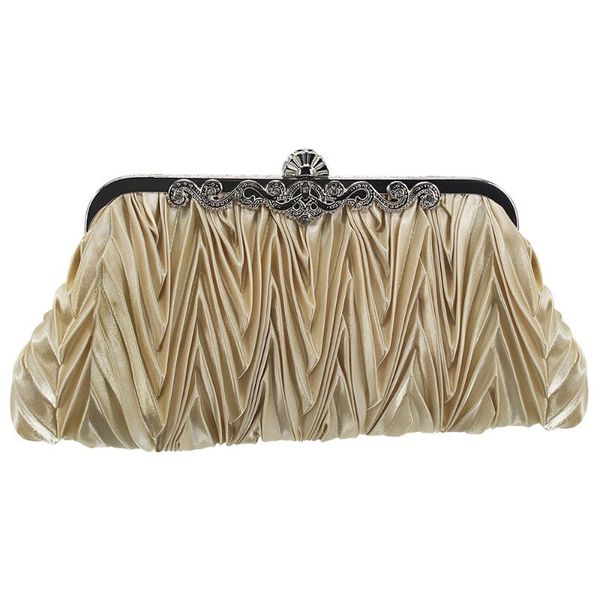 

2020 pleated evening mini satin bag wedding lady chain handbag women girl shoulder bags clutches bridesmaid messenger luxury
