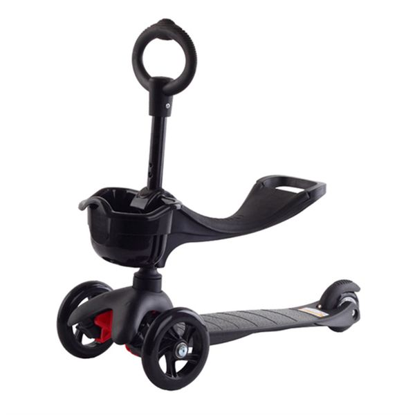 

мини 3 в 1 поездку на автомобиле, может быть дети скутера, высота может отрегулировать, вспышку колеса сидячей слайд ребенок скейтборда