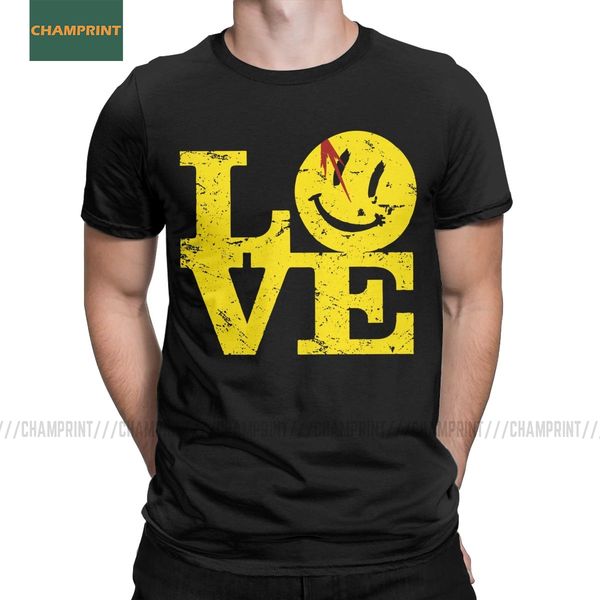 

men t-shirts watchmen lover funny cotton tees short sleeve smiley dr manhattan novel alan moore emo heroes t shirts 4xl 5xl