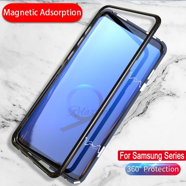 

tempered magnetic bumper samsung s9 s8 metal galaxy for cover note 8 glass phone adsorption shell samsung case 9 plus for s nldde pt2009