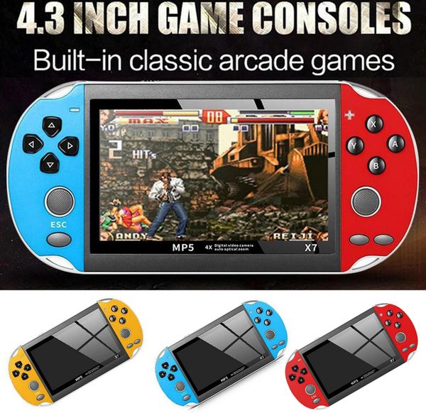 

x7 video game player 4.3 inch for gba handheld game console retro games lcd display game player 1800mah battery 960*480 resolution