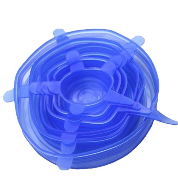 

six-piece -grade silicone multifunctional fruit and vegetable fresh-keeping cover