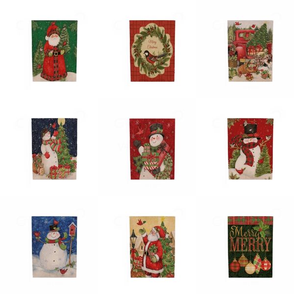 

new shopping blank burlap garden flags banners plaid christmas outdoordecoration flags#346