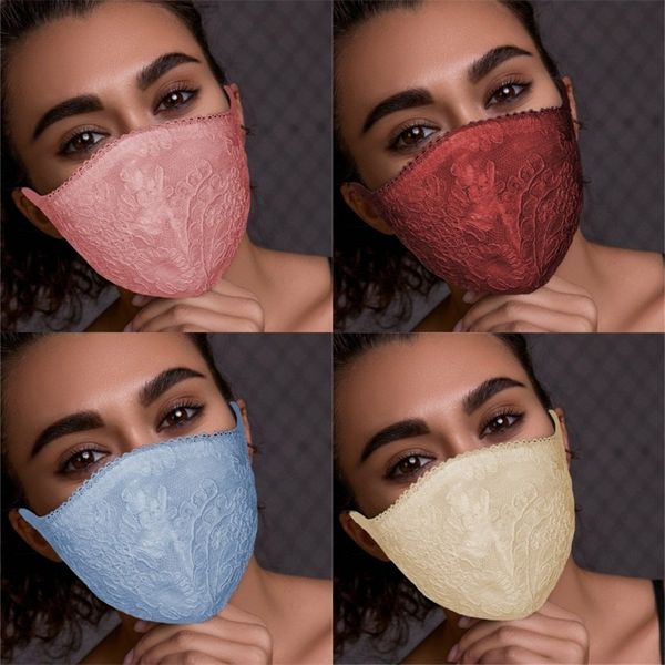 

earloop foldable adjust mascarilla lace multi colour respirator protectio breathable mascarilla personality good woman 3xy e2